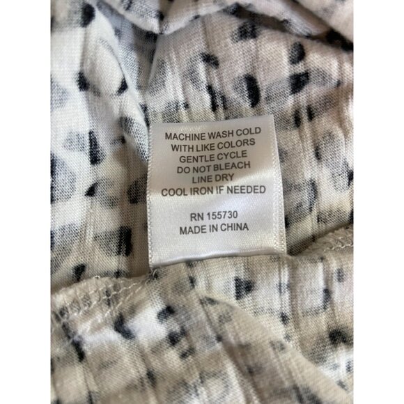 Jane Delancey Women Blouse Small Black White Leopard Flutter Sleeve Mob Wife Y2K - Picture 6 of 9